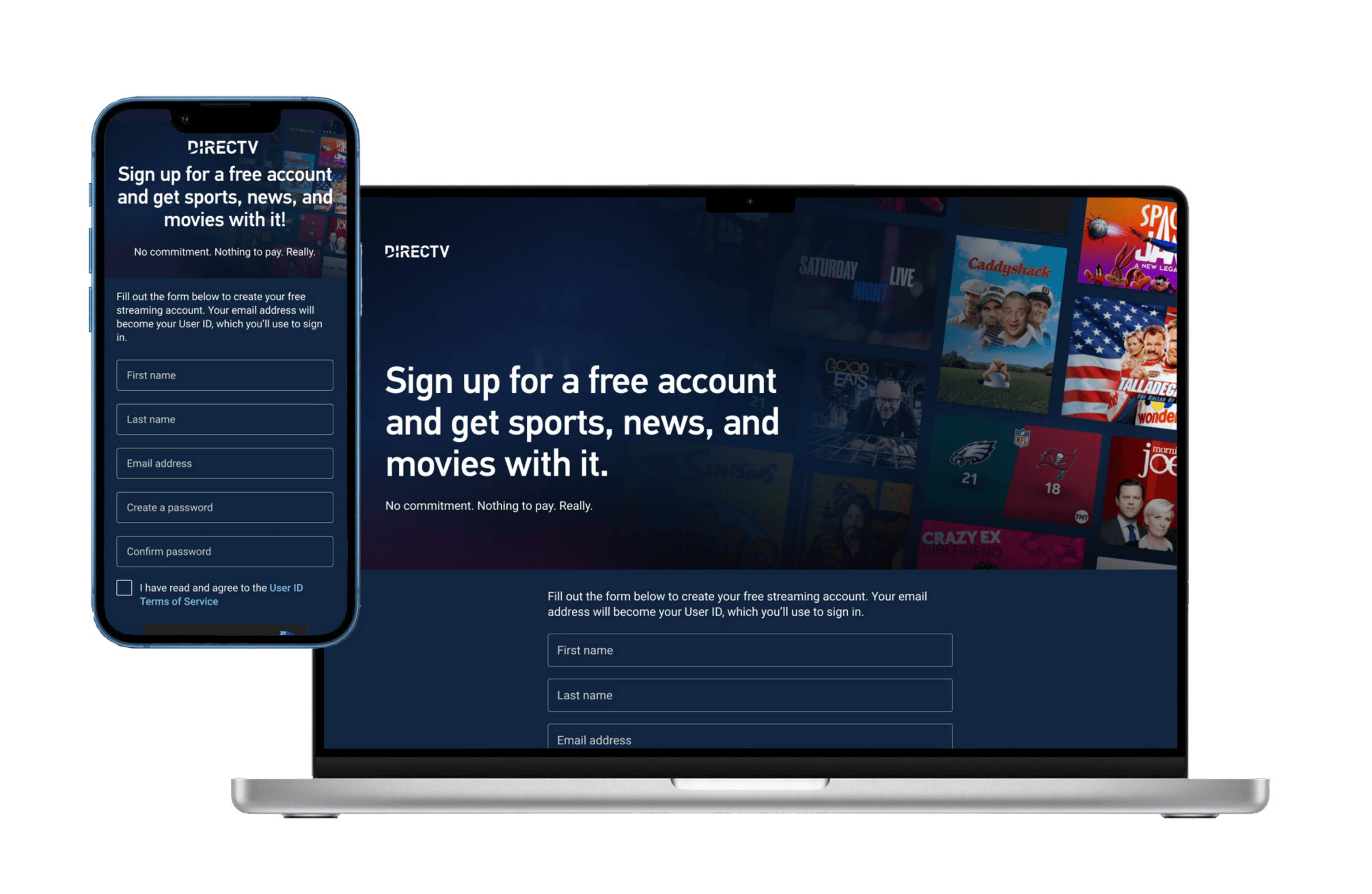 MyFree DIRECTV — screens